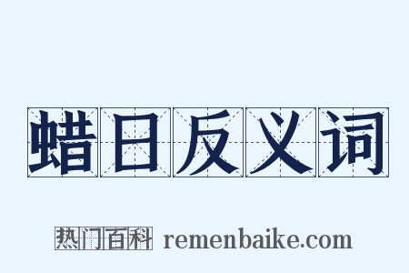 蜡日反义词是什么意思的图片